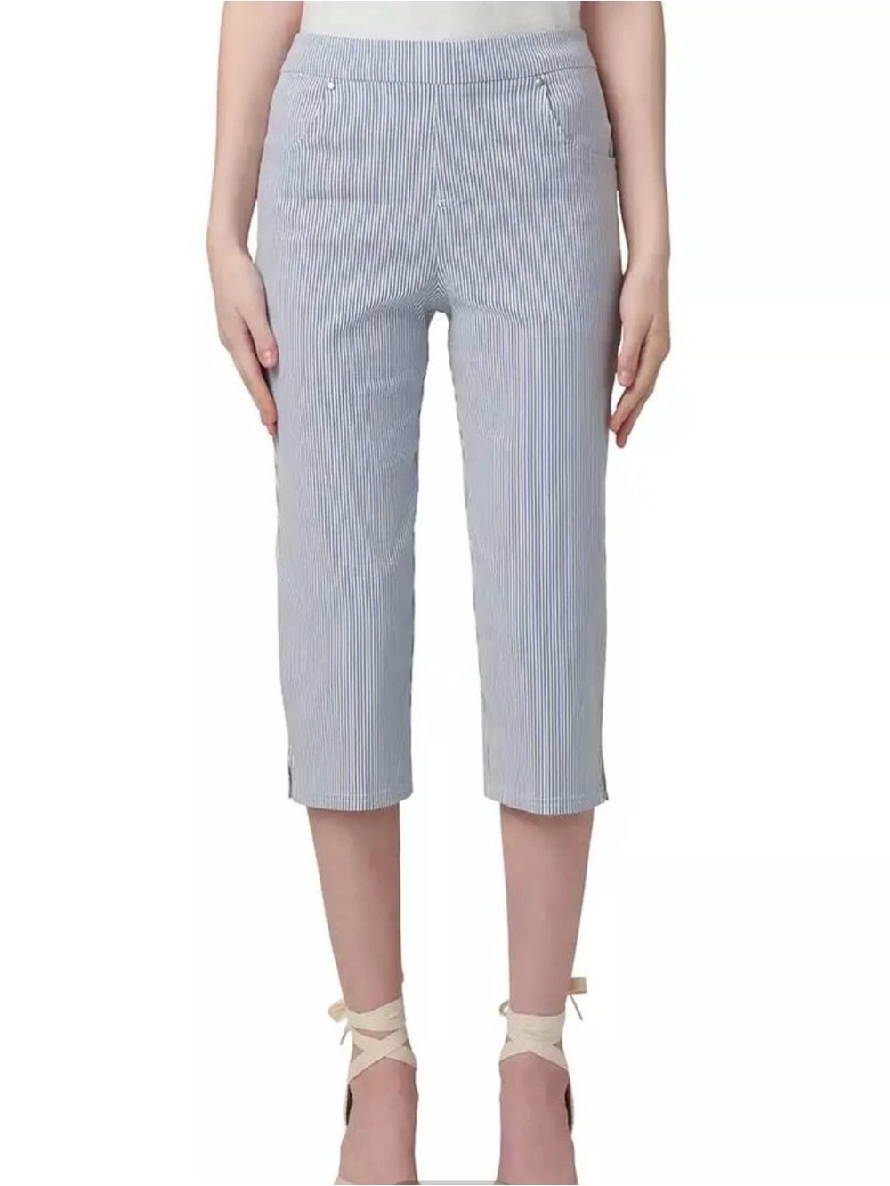 HUE Women's Spring Stripe Pedal Pusher Pants